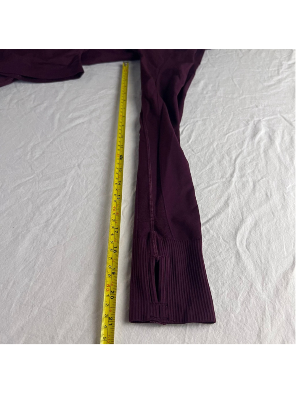 Quince Women Seamless Sz S Ruched Long Sleeve Athletic Top Plum Yoga Sustainable - Picture 8 of 10